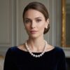Cathy Near Round Pearl Necklace/ Princess 17-18 inches