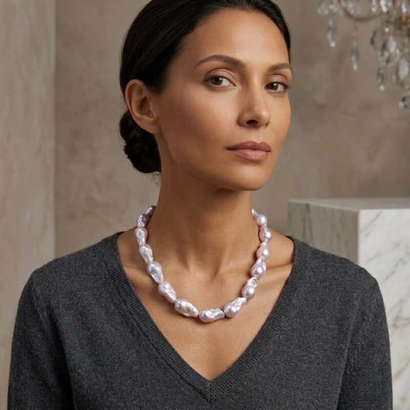 Anna Baroque Pearl Necklace / 33-34 Inches