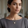 Nitya Round Diamond Solitaire Necklace