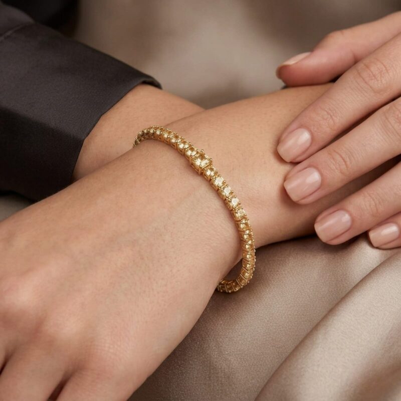 Yellow Topaz Tennis Bracelet/ November