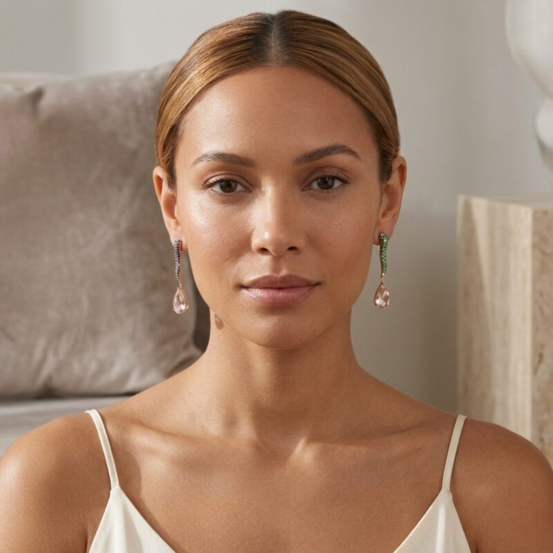 Morganite Drop Earrings