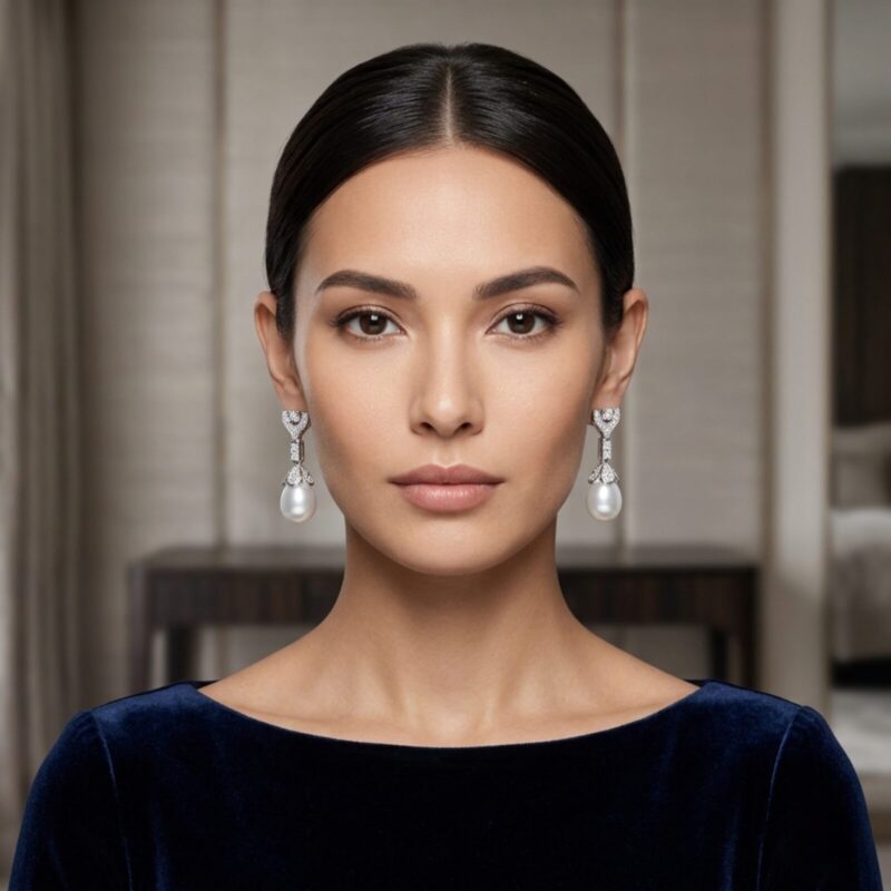 Dazzle Pearl Drop Earring