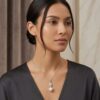 Glory Yellow Diamond and  Pearl Necklace