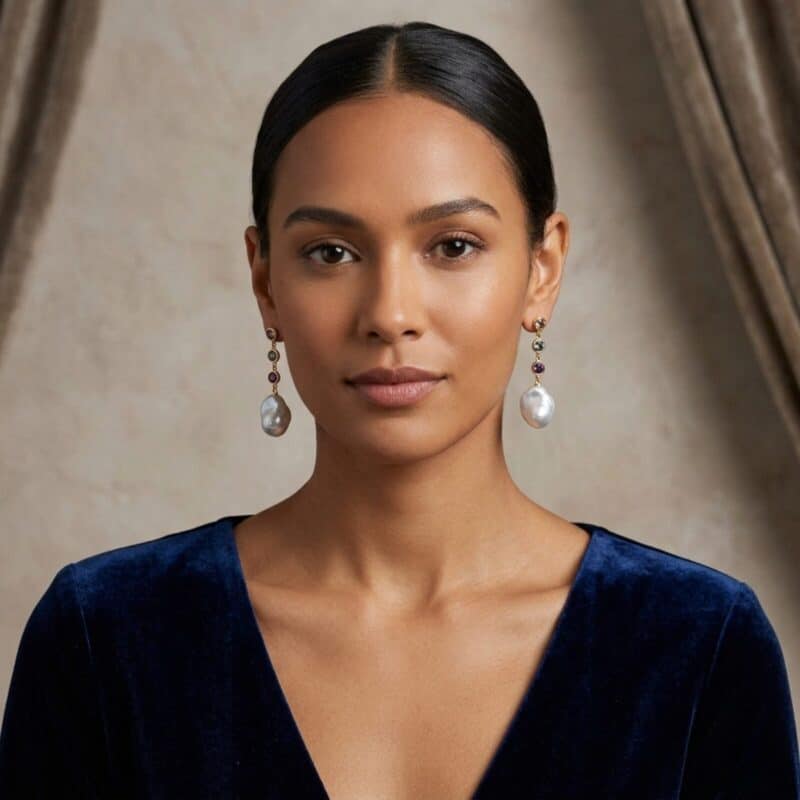 Trinity Baroque Pearl Drop Earrings