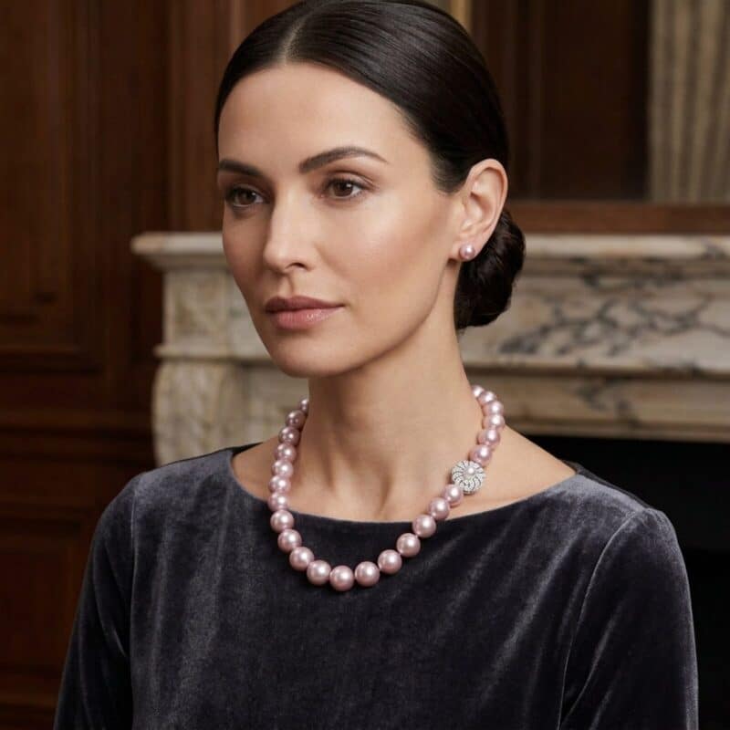 Anna Edison Pearl Necklace/ Moonstone/ 22-23 inches