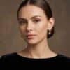 Kate Diamond and Golden Pearl Earrings/ South Sea Pearls