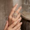 Yellow Diamond Circle Ring