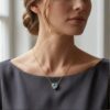 Heart Beat Necklace - Blue Topaz