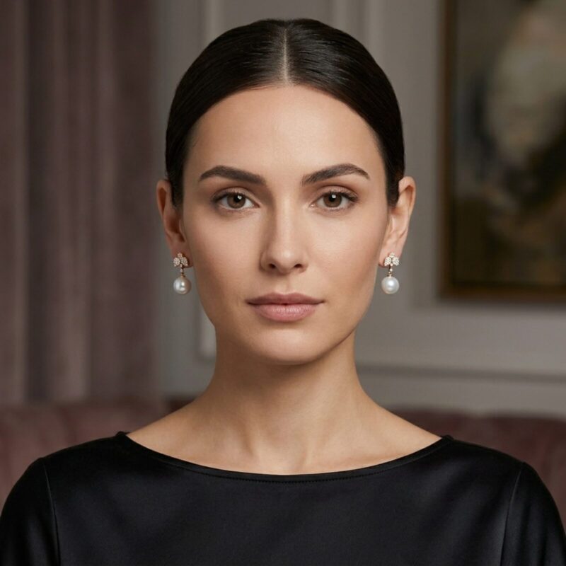 Kate Diamond Pearl Earring