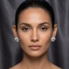 Exquisite Silver Pave Ruby Earring