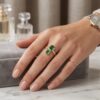 Double Rectangle Emerald Ring