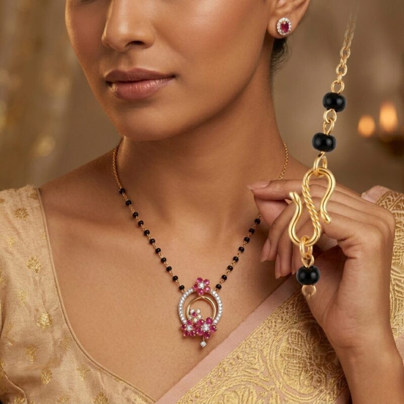 Ruby Blossom Mangalsutra