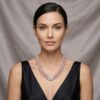 Lydia Double Strands Lavender Round Pearl Necklace