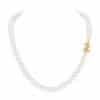 Marilyn Single  Strand Round Pearl Necklace (Bow Clasp)