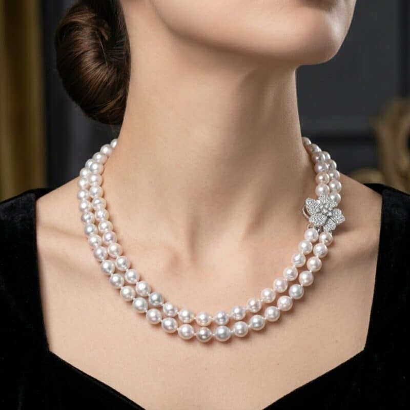 2.jpg Jenna Silver Grey Akoya Necklace & Earring Set