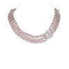 708.jpg Valeria 3 Strands Oval Pearl Necklace/ Champagne Lavender