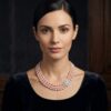 708-M.jpg Valeria 3 Strands Oval Pearl Necklace/ Lavender