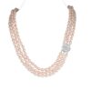 9.jpg Cher 3 Strands Pearl Necklace/ Oval Peach