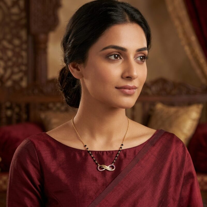 Ananta Infinity Pink Sapphire Mangalsutra