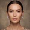 B/W Diamond  Dangler Earrings