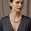 Clara Double Oval Pearl Necklace