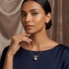 Rekha Diamond with Pearl Drop Necklace