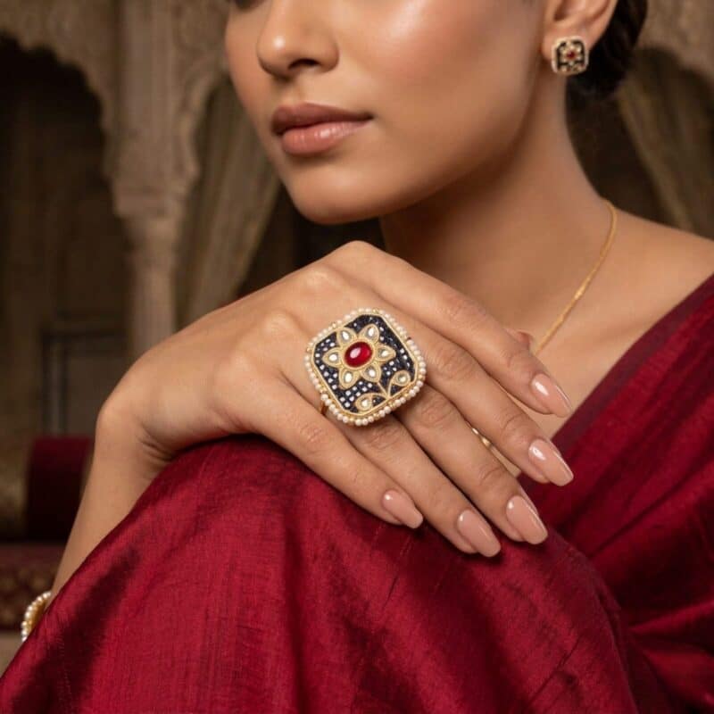 Yanki-16-2-14.jpg Noor Red Polki Ring/ Large