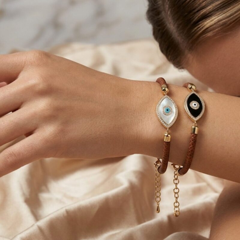 Yanki-16-2-16.jpg 18K Blink Evil Eye Leather Bracelet