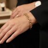 Chunky Chain Link Gold Bracelet (Flat)