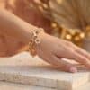 Chunky Chain Link Gold Bracelet (Smooth)