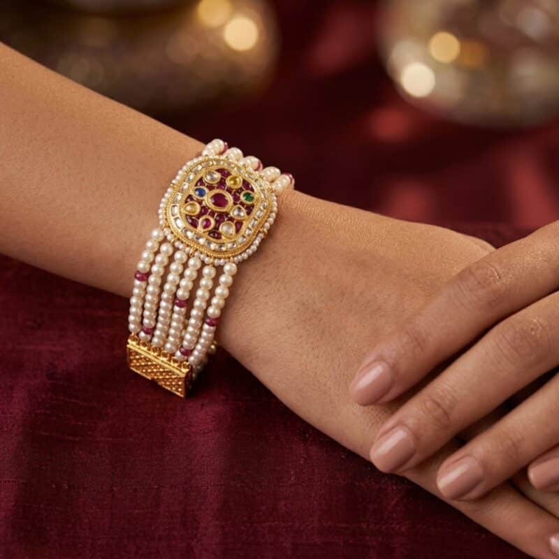 Navratna Polki Bracelet