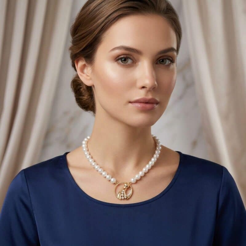 Yanki-16-3-3.jpg Aquarius Zodiac Oval Pearl Necklace
