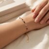 Yanki-16-3-4.jpg Superstar Diamond Bracelet with Black Beads (Children)