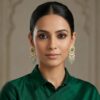 Yanki-16-5-9.jpg Afrin Long Earrings (Green Combination)