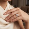 ⁠Jyo Illusion set Baguette Diamond with Halo Ring