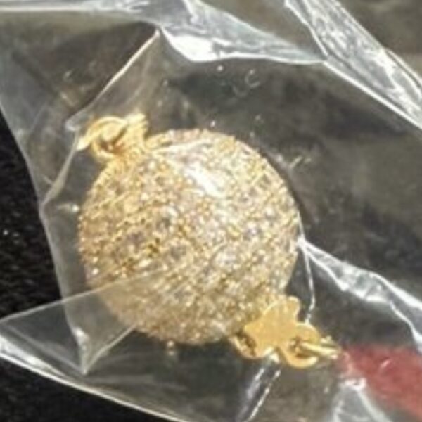 Screenshot (Part) Pave Ball Clasp/Golden