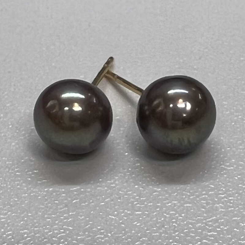 Rare Overtone Lavender Freshwater Pearl Studs/8-8.5mm