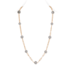 Paperclip Station Pearl Necklace -White FW/ 27 inches