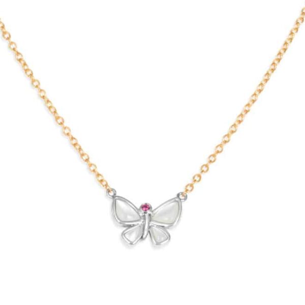 Hope Butterfly Necklace/ Malachite and Diamond