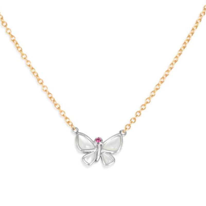 Hope Butterfly Necklace/ Malachite and Diamond